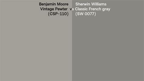 Benjamin Moore Vintage Pewter Csp 110 Vs Sherwin Williams Classic