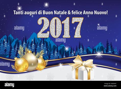 Tanti Auguri Di Buon Natale Felice Anno Nuovo Biglietto Stock