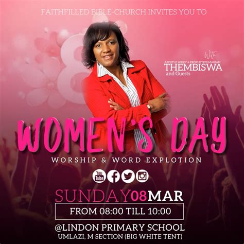 Church Womens Day Online Sermon Template Postermywall