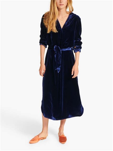 Nrby Maddie Silk Blend Velvet Midi Dress Shopstyle