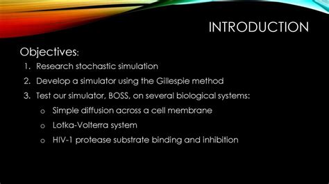 Boss Biological Operations Modeled Through Stochastic Simulation Ppt