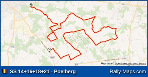 SS 14 16 18 21 Poelberg Stage Map 12 Uren Van Tielt 1980 BRC