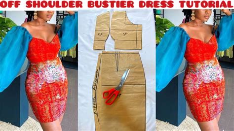 How To Draft An OFF SHOULDER BUSTIER Dress With Butt Allocation Off