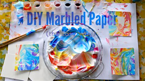 How To Marble Paper Using Shaving Cream Fun Craft Idea Hip Save