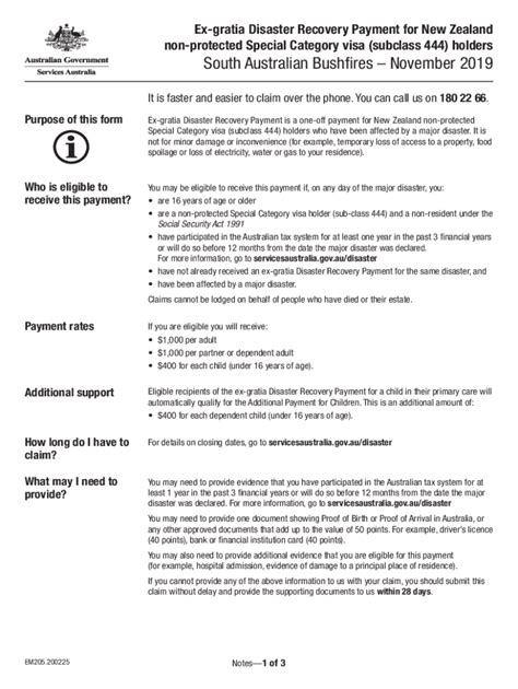 Fillable Online New Zealand Ex Gratia Disaster Recovery Payment Fax Email Print Pdffiller