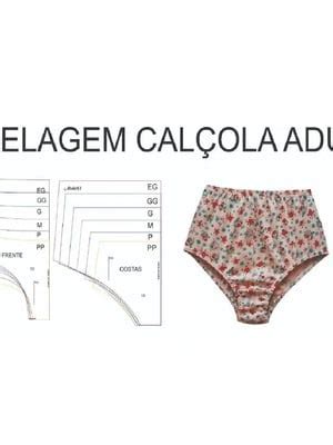 Moldes Modelagem Calcinha Calçola Malha Algodão Senhora Elo7