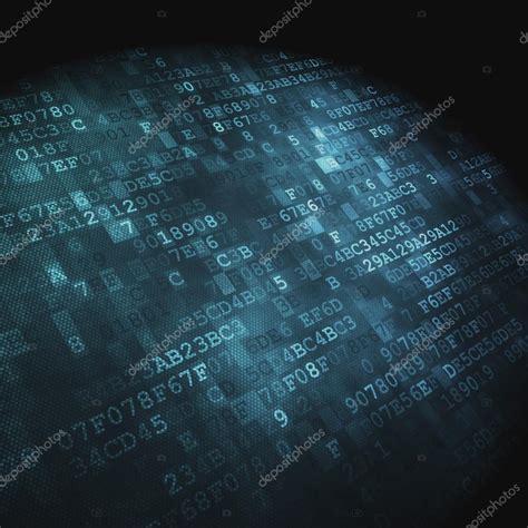 Technology Concept Hex Code Digital Background Stock Photo By