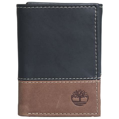 Timberland Mens Wallet Trifold Genuine Leather Separated Double Bill