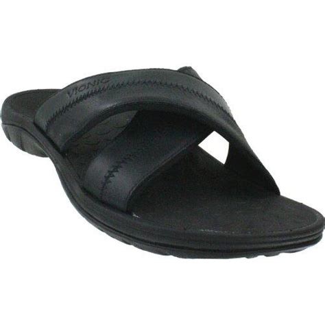 Vionic Adam Mens Comfort Slide Sandals W Orthaheel Orthotic Shop