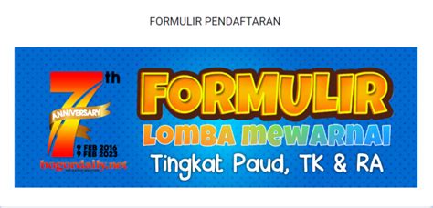 Daftar Lomba Mewarnai Bogordaily Bisa Lewat Online Ini Link Formulir