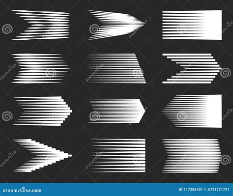 Ejemplo Creativo Del Vector De Diversa Línea Simple De La Velocidad