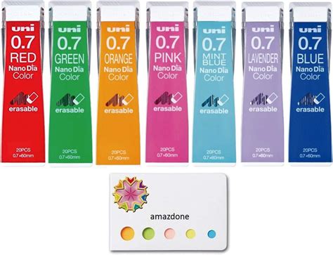 Amazon Eno Color Mechanical 0 7mm Pencil Set Lead Refill 8 Box