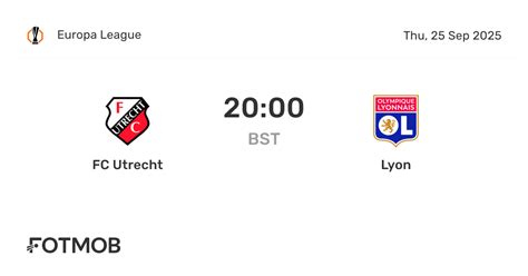 Estatísticas De Fc Utrecht X Olympique Lyonnais - FC Utrecht vs Lyon - resultado ao vivo, equipas iniciais prováveis e ...