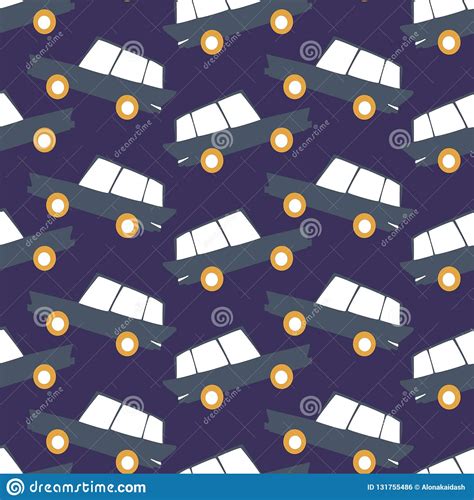 Amazing Seamless Vintage Car Patternvector Seamless Pattern With Cars