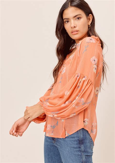 Ami Sheer Floral Top Lovestitch In 2021 Bohemian Shirts Bohemian