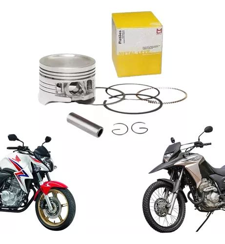 Kit Pistão E Anéis Honda Cb 300 Xre 300 0 25 Metal Leve