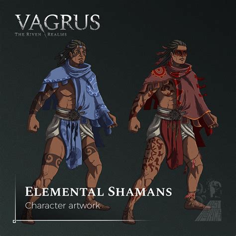 Character Artwork Elemental Shaman Vagrus The Riven Realms By