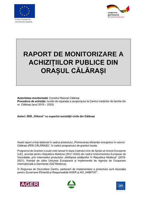 PDF RAPORT DE MONITORIZARE A Viitorul Org DOKUMEN TIPS