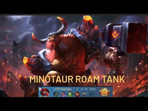 HOW TO USE MINOTAUR PROPERLY EASY WAY TO RANK UP AS ROAM TANK MLBB