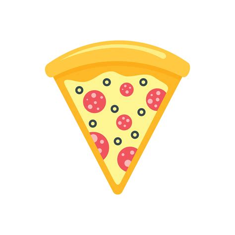 Pizza Slice Icon Flat Style 14527330 Vector Art At Vecteezy