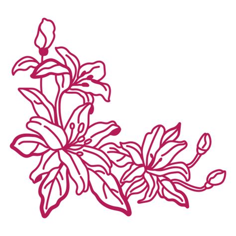 Design Png E Svg De Arte De Flor Rosa Para Camisetas