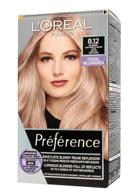 Loreal Preference Farba do włosów 8 12 Alaska Jasny Popielaty Beżowy