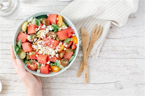 Salade De Melon Deau Concombre Et Feta Marie Ve Caplette