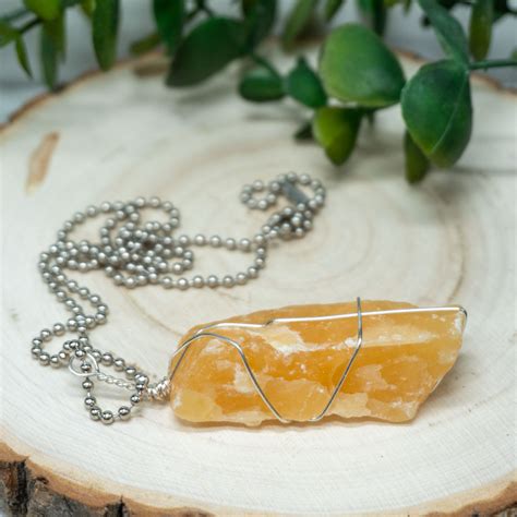 Orange Calcite Necklace 2 The Crystal Council