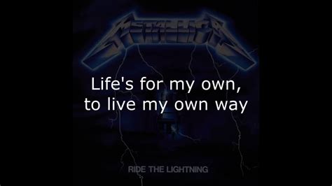 Metallica Escape Lyrics Hd Youtube