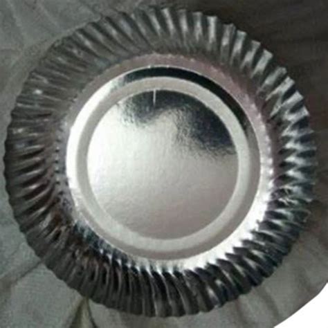 6 Inch Wrinkled Silver Paper Plate At Rs 1 2 Piece In Deoria ID