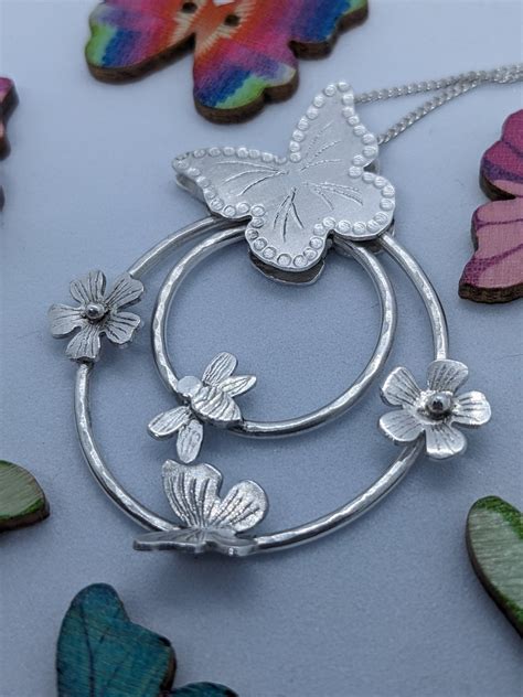 Sterling silver 'Butterflies, Bees and Flowers'... - Folksy