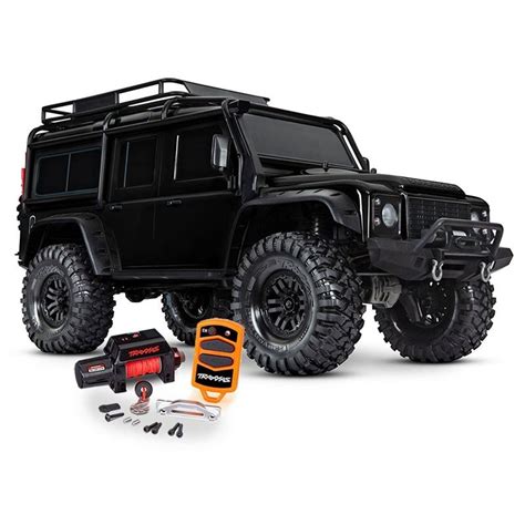 Trx 4 Land Rover Defender 110 Czarny Z Wyciągarką 82056 84b Traxxas