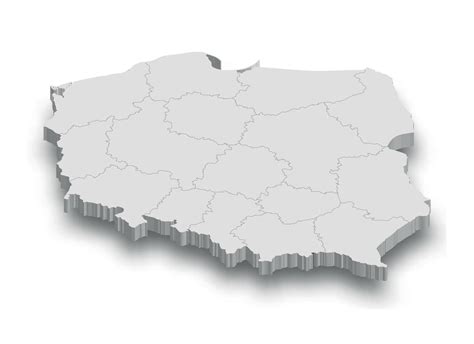 3d Poland white map with regions isolated 41268412 Vector Art at Vecteezy