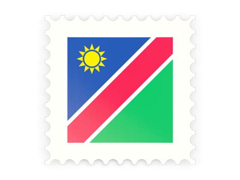 Postage Stamp Icon Illustration Of Flag Of Namibia