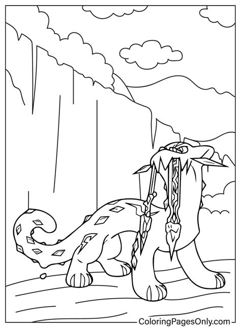 Chien Pao Ruinous Quartet Free Printable Coloring Pages