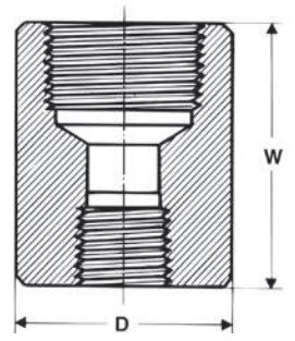 Coupling 1 2 X 3 4 NPT Cl 3000 A105 POLBERIS Goods For Industry