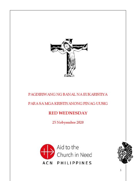 Red Wednesday Mass Tagalog Pdf