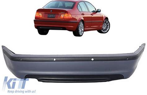 Rear Bumper Suitable For Bmw 3 Series E46 4d Sedan 1998 2004 M Technik Design With Pdc Holes