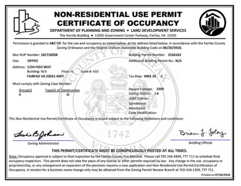 Certificate Of Occupancy PrintableDB Web App