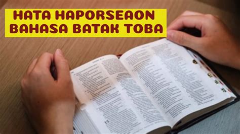 hata haporseaon bahasa batak toba pengakuan iman rasuli youtube