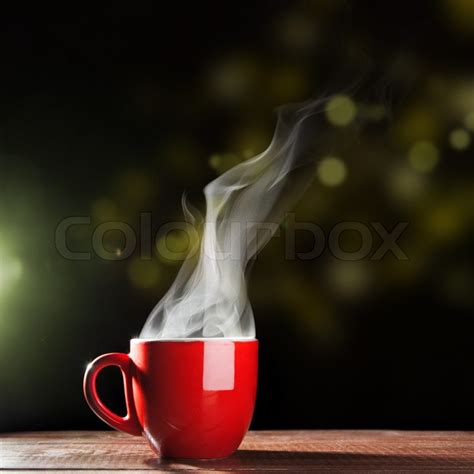 Dampfende Kaffeetasse Stock Bild Colourbox