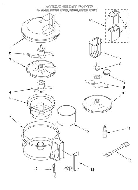 Kitchenaid Food Processor Replacement Parts Kfp600wh | Reviewmotors.co