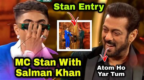 Mc Stan With Salman Khan In Big Boss 🥰 Mc Stan Grand Entry In Big Boss