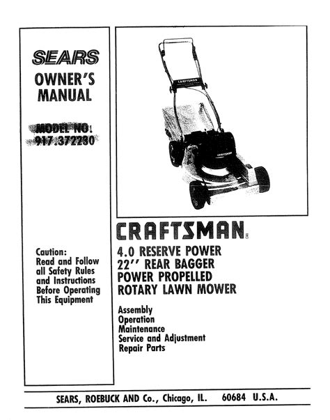 Craftsman 917372230 User Manual 22 Rotary Lawn Mower Manuals And Guides