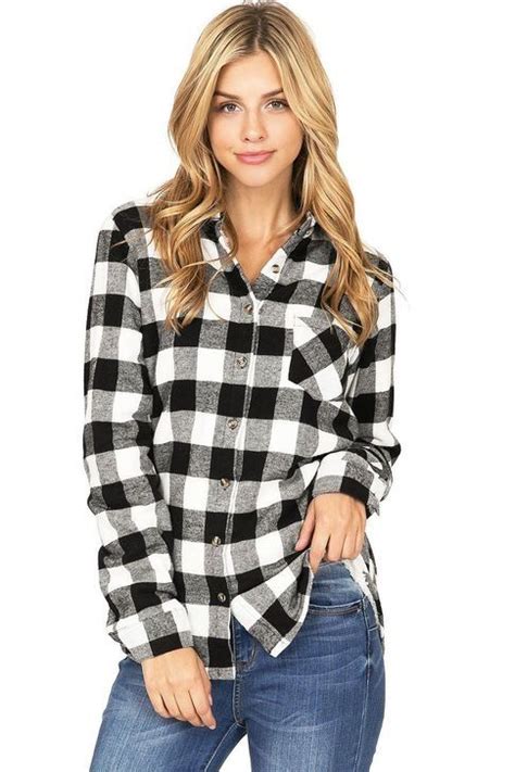 55 Amazing Black White Plaid Shirt Outfits Ideas For Spring In 2020