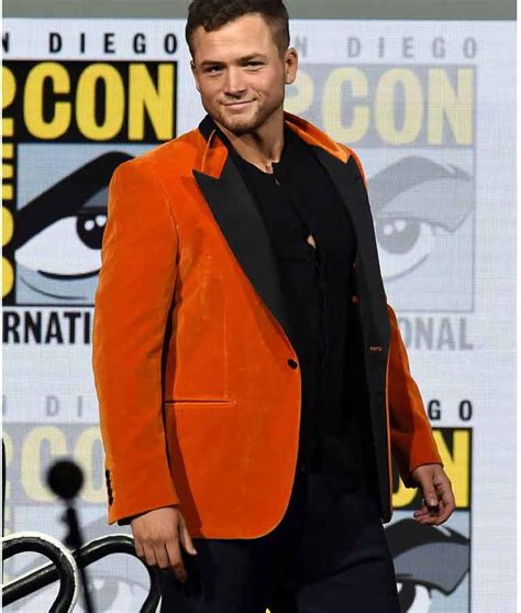 Kingsman The Golden Circle Eggsy Orange Tuxedo Jacket Suit