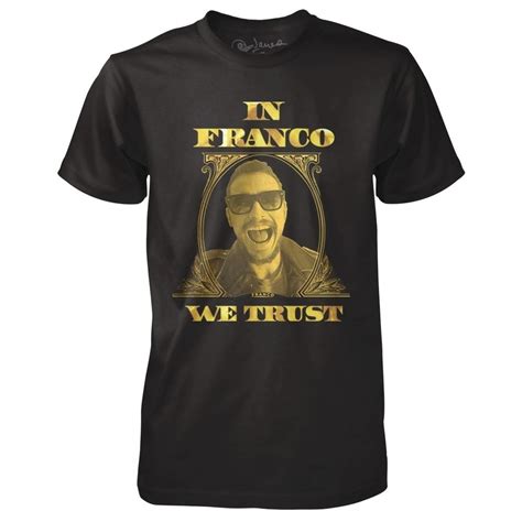 James Franco "In Franco We Trust" Merch | James franco, Tees, Crew neck ...