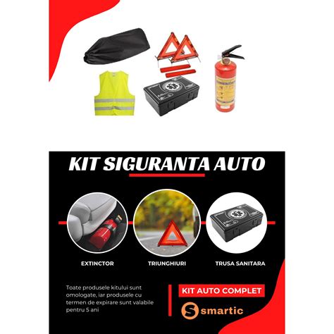 Kit Siguranta Auto Omologat SMARTIC Valabilitate 5 Ani Trusa Se