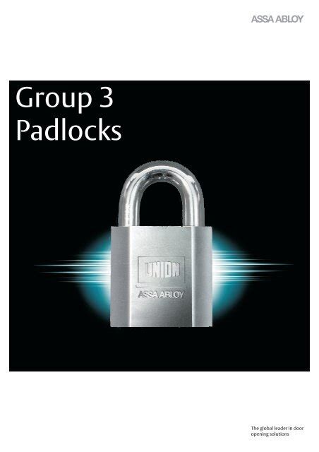 Group 3 Padlockscdr Assa Abloy