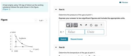 Solved Review A Heat Engine Using Mg Of Helium As The Chegg